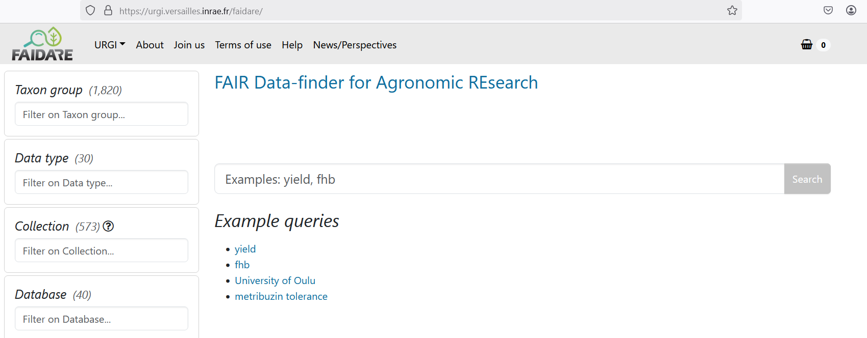 FAIDARE search engine
